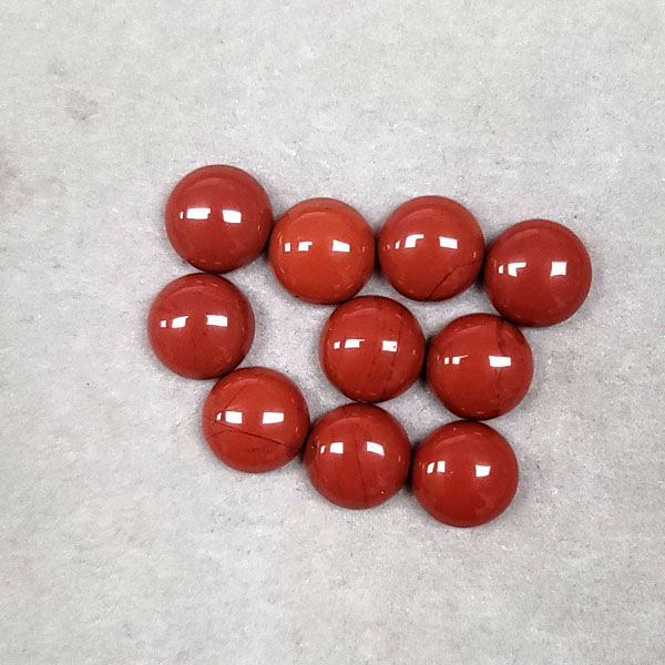 10MM ROUND CABOCHON RED JASPER(10PCS/BAG)